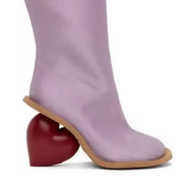 METIO Heart Heel Knee High Boots