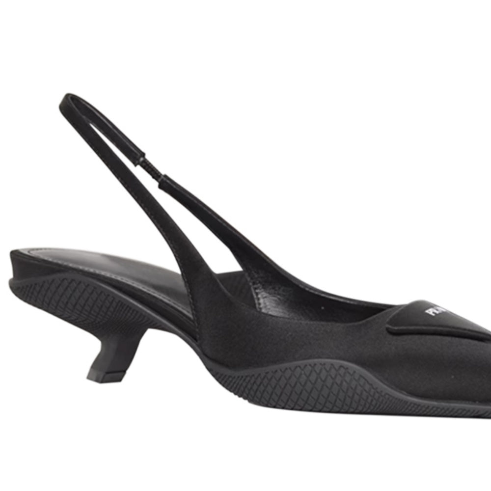 MAGME Pointed Toe Kitten Heel Sandals