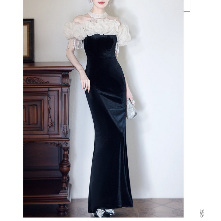 ALKAT Ruffled Evening Dress Gown