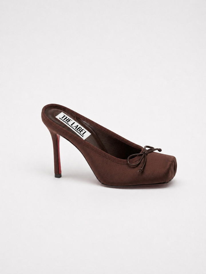 ARABELLA BALLET STYLE MULES BALLETCORE HIGH HEELS PUMPS - 10CM