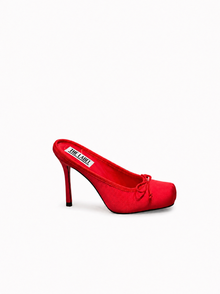 ARABELLA BALLET STYLE MULES BALLETCORE HIGH HEELS PUMPS - 10CM