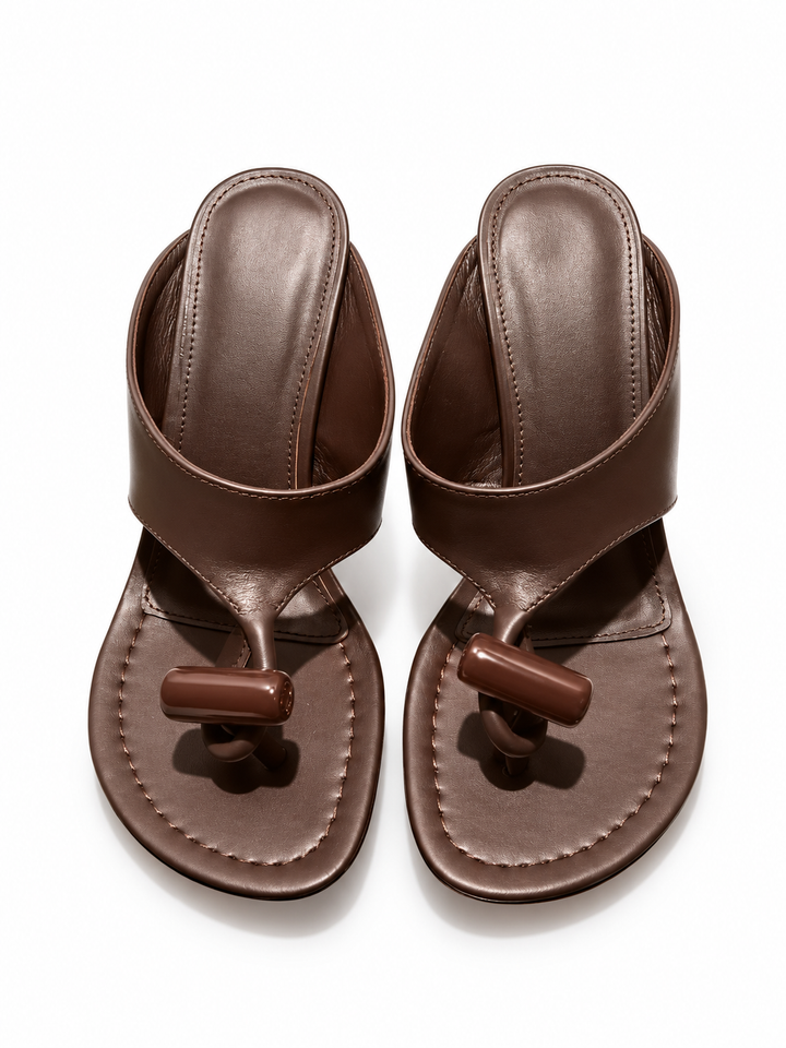 CALRO SPILT TOE HIGH HEEL SANDALS