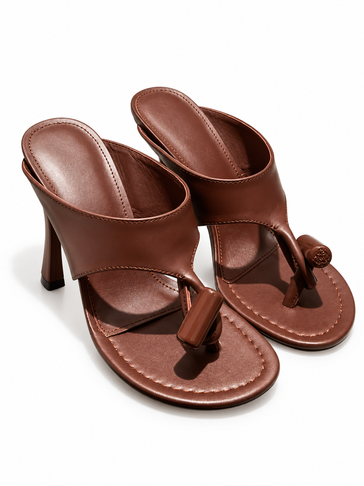CALRO SPILT TOE HIGH HEEL SANDALS