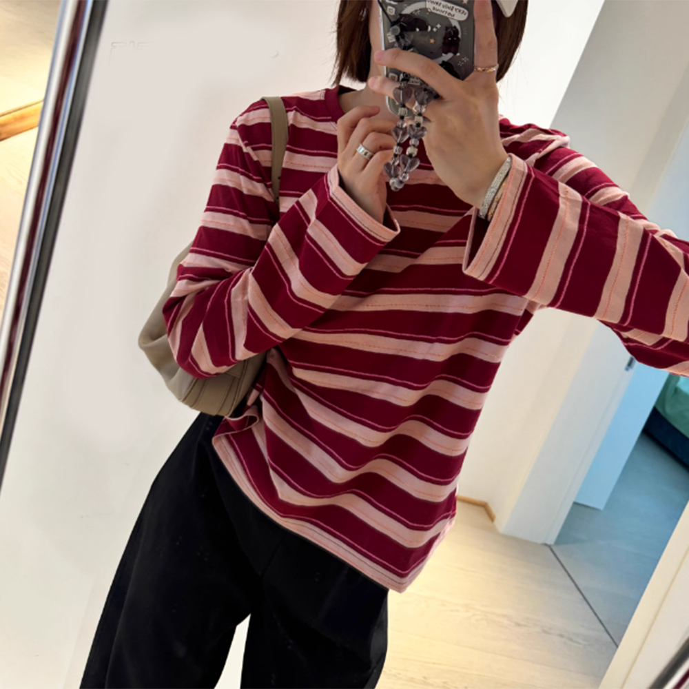 CEKRI Striped Long Sleeves Top