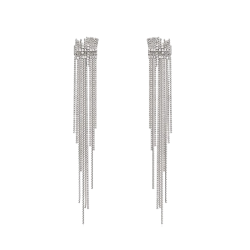 CULEV Diamante Fringed Earrings - Pair