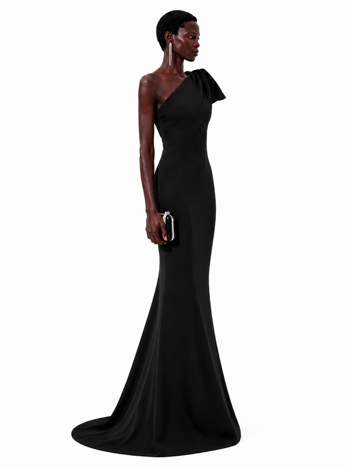 CUTAN Off-Shoulder Maxi Evening Dress Gown