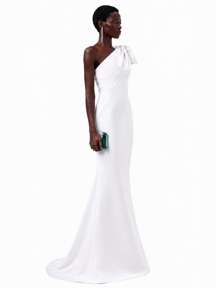 CUTAN Off-Shoulder Maxi Evening Dress Gown