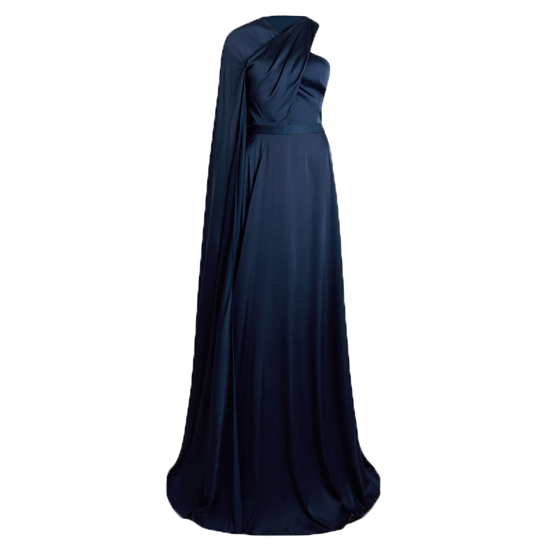 DAIDU One-Shoulder Maxi Evening Dress Gown