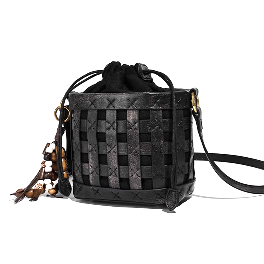 DAVFU Braided Bucket Bag