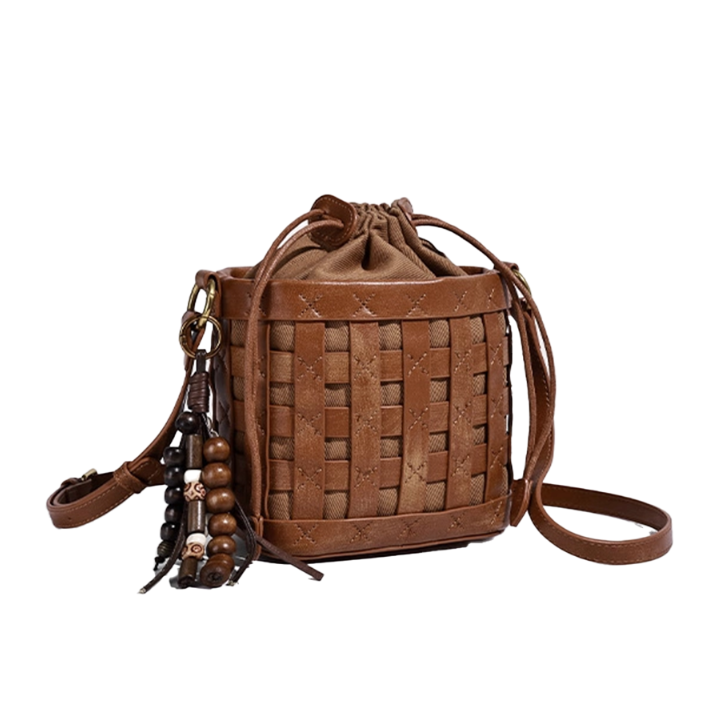 DAVFU Braided Bucket Bag
