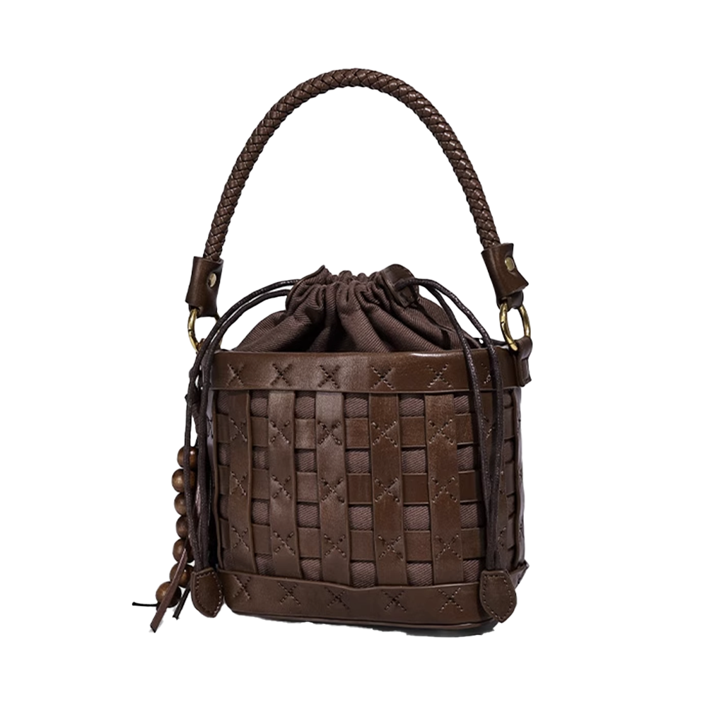 DAVFU Braided Bucket Bag