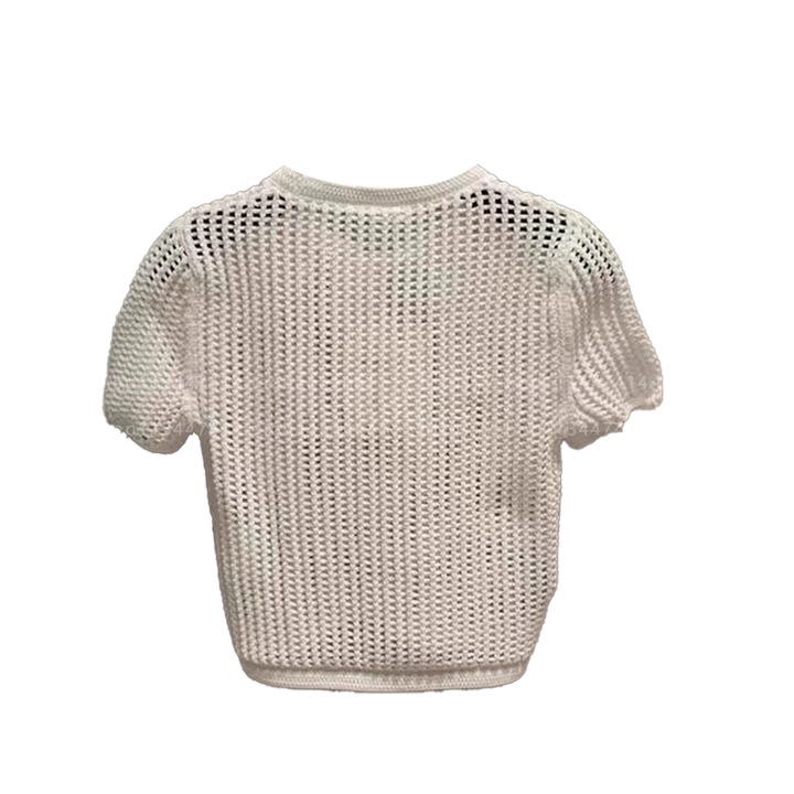 DEMUC Cut Out Knitwear Cropped Top