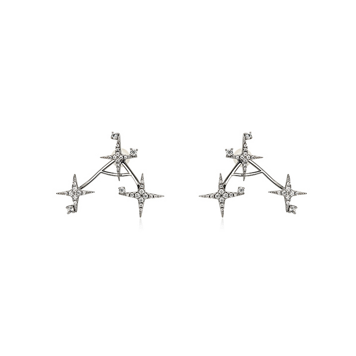 DOLIE Diamante Star Earrings - Pair