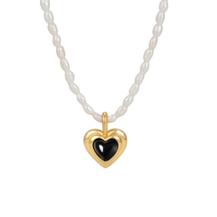 DOSTI Heart Pearl Necklace