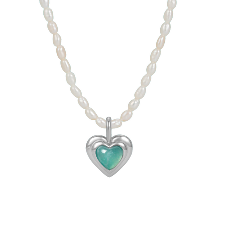 DOSTI Heart Pearl Necklace