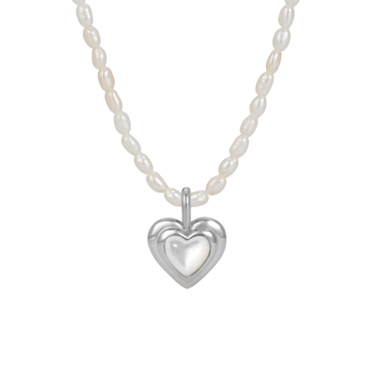 DOSTI Heart Pearl Necklace