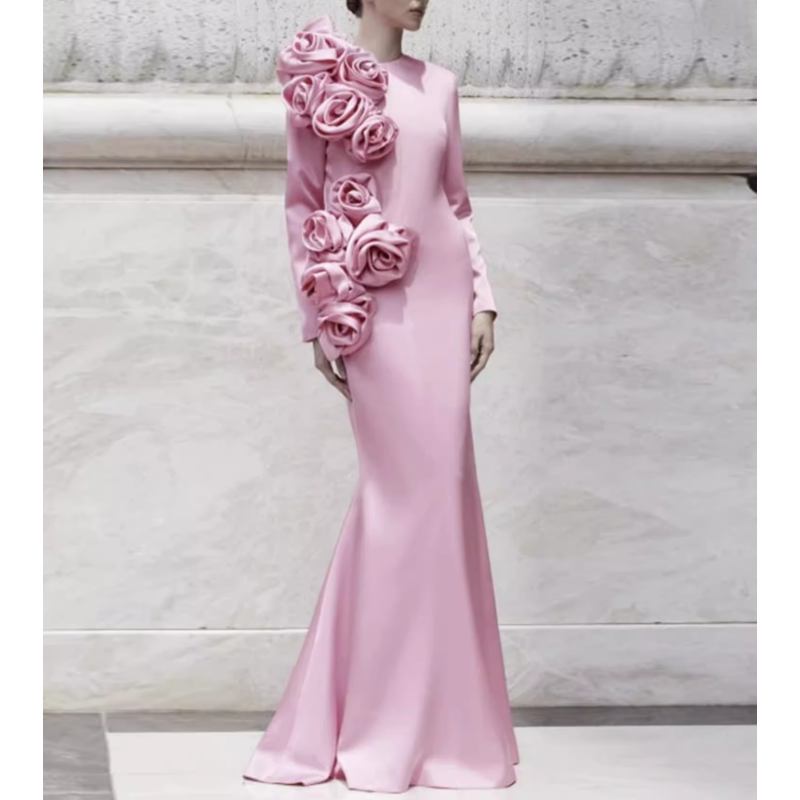 DULVE Flower Embellished Evening Dress Gown