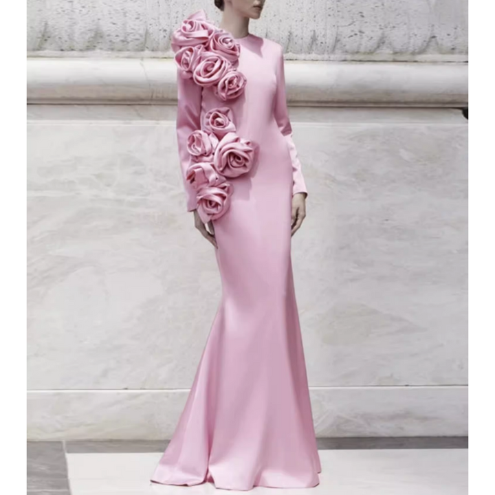 DULVE Flower Embellished Evening Dress Gown