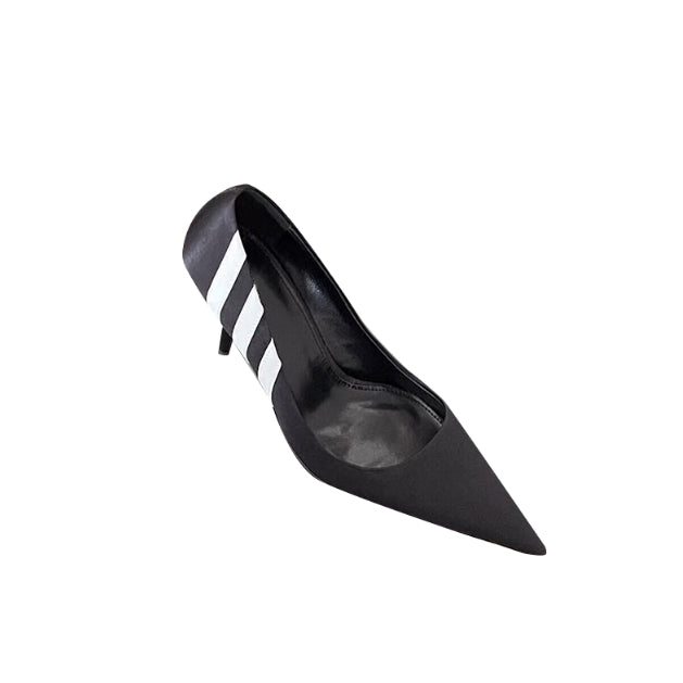 DUMIO Striped High Heel Pumps