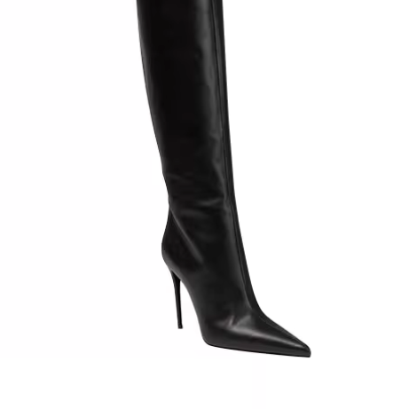 Faruc Black FARUC Stiletto Heel Over The Knee Boots | i The Label – I The Label