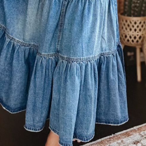 FEITO Button Midi Skirt