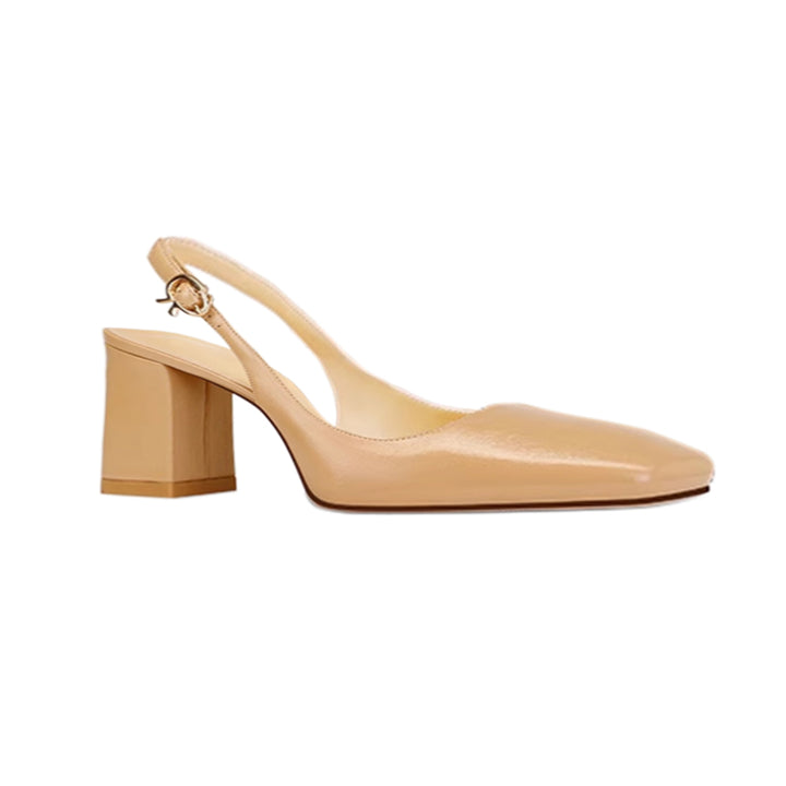 FERCO Leather Block Heel Sandals - 6cm