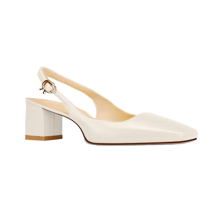 FERCO Leather Block Heel Sandals - 6cm