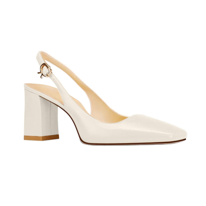 FERCO Leather Block Heel Sandals - 8cm