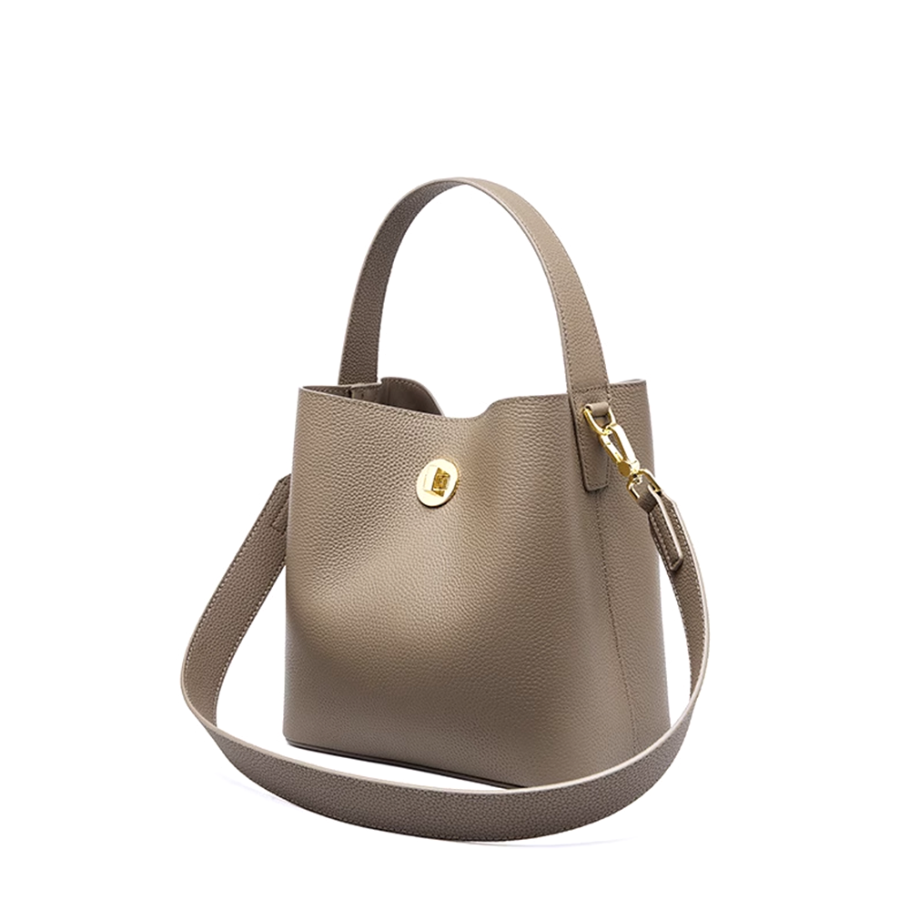 FESCA Leather Bucket Bag