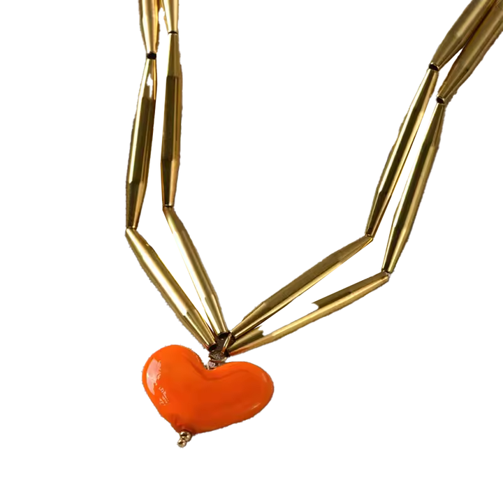 FUTZA Heart Double Layer Necklace