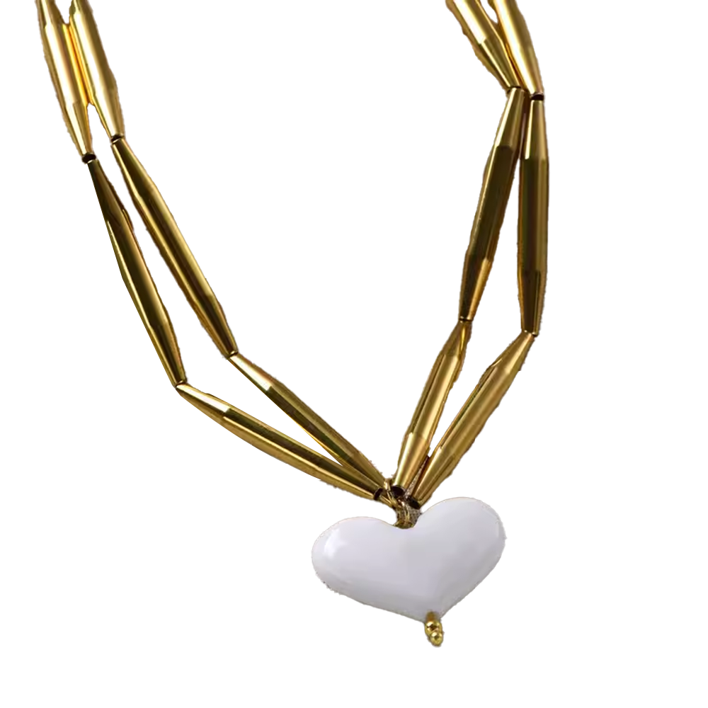 FUTZA Heart Double Layer Necklace