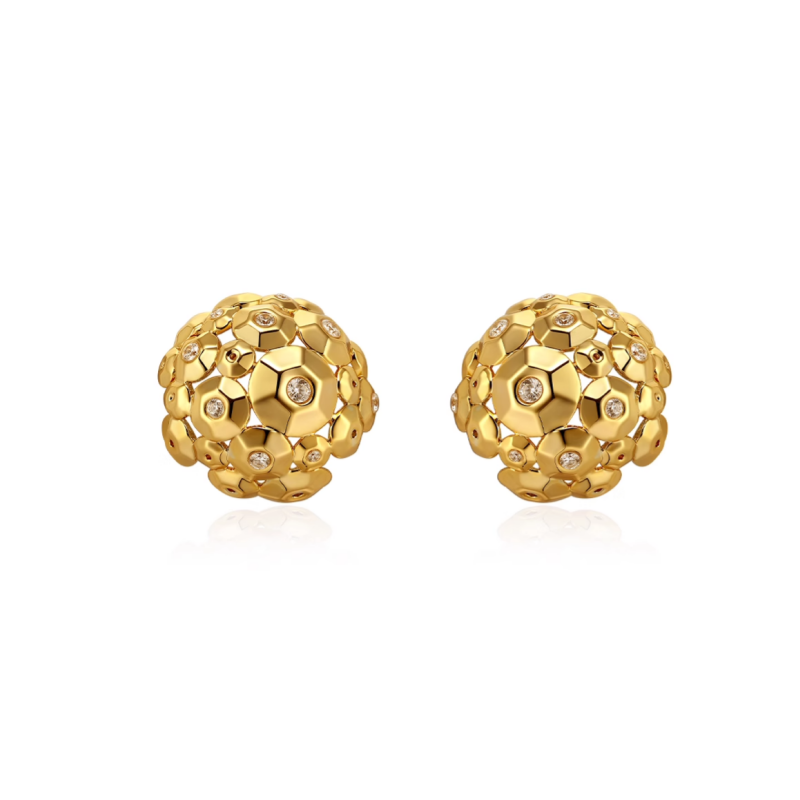 FOBCA Ball Ear Studs Earrings - Pair