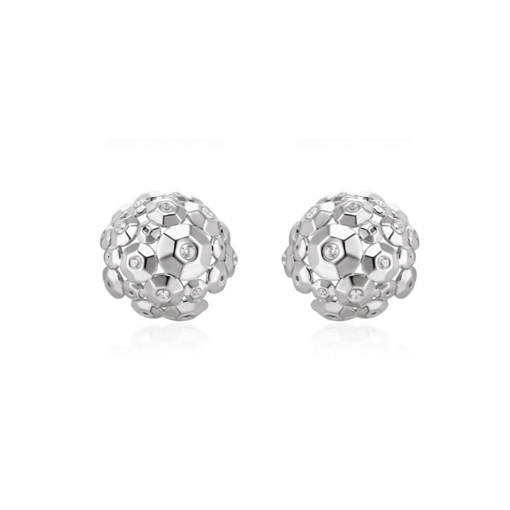 FOBCA Ball Ear Studs Earrings - Pair