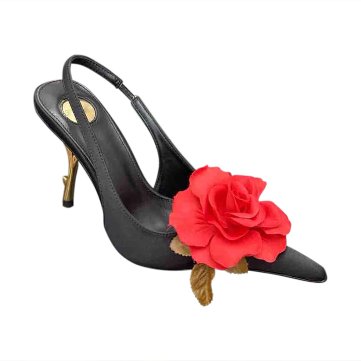 FOTVA Flower High Heel Sandals