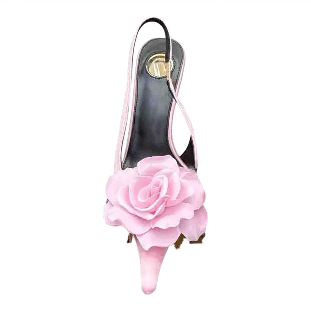 FOTVA Flower High Heel Sandals
