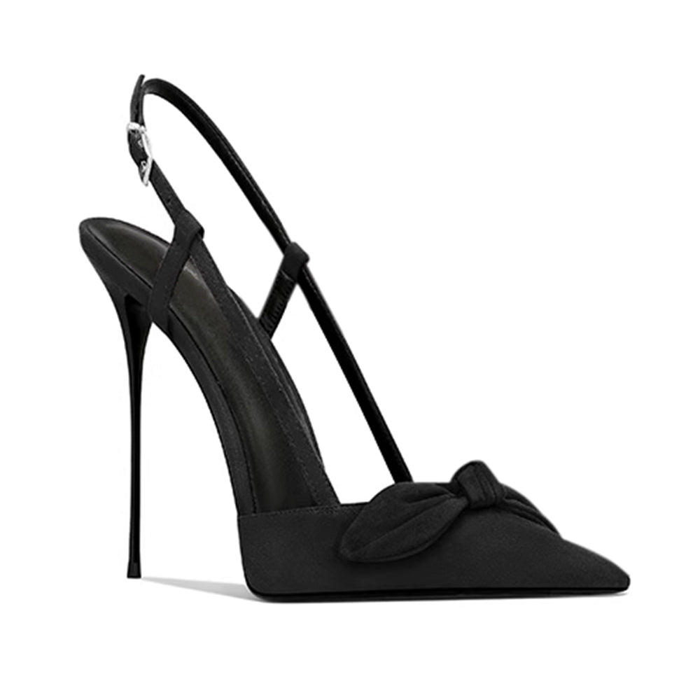 FUDOL Bow High Heel Sandals - 10cm