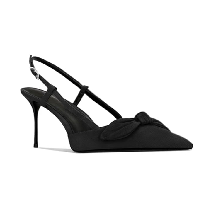 FUDOL Bow Mid Heel Sandals - 6cm