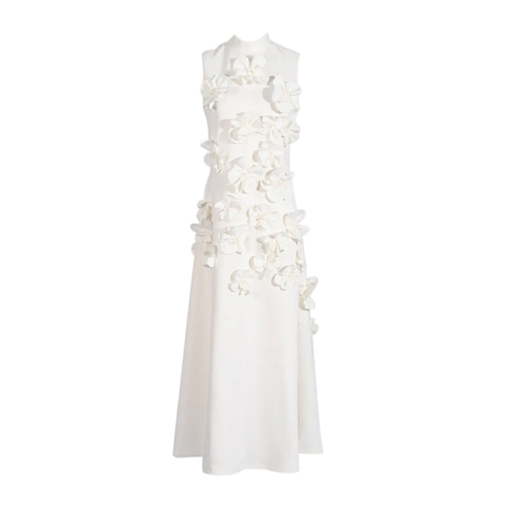 FUZIE Flower Embellished Maxi Evening Dress Gown