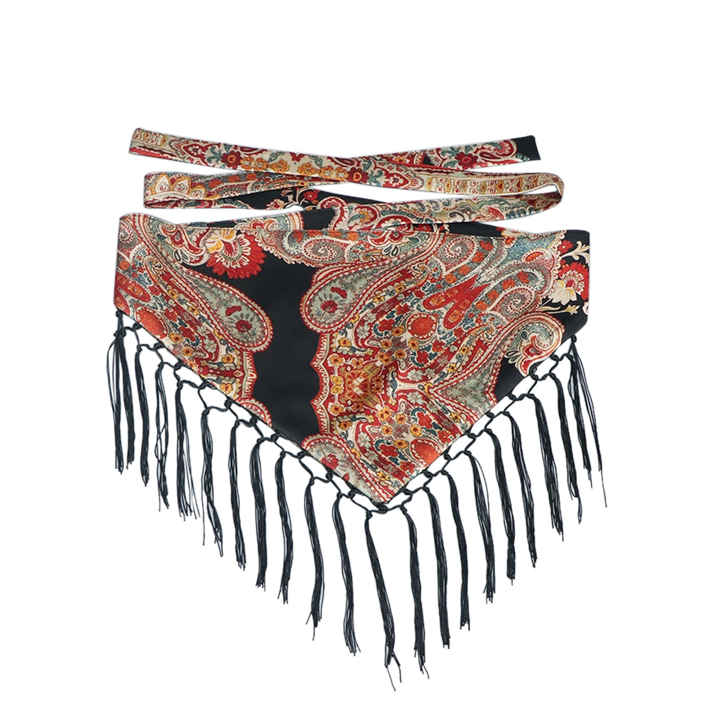 GEBTH Printed Fringed Girdle Belt