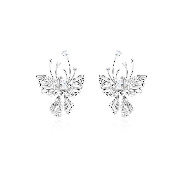 GERUI Diamante Butterfly Earrings - Pair