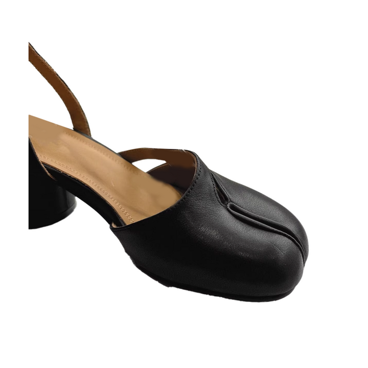 GINSO Spilt Toe Block Heel Sandals