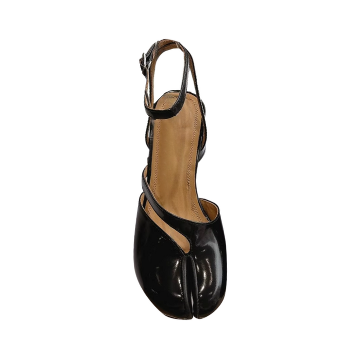 GINSO Spilt Toe Block Heel Sandals