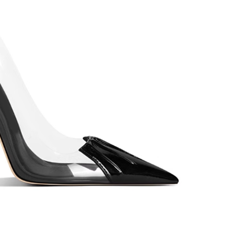 HAZEI PVC Mid Heel Sandals - 6cm