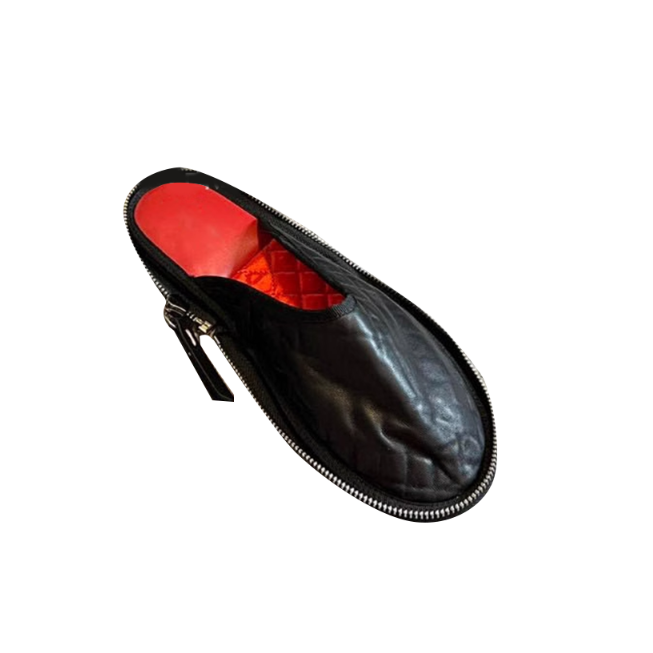 HEIDE Zip Embellished Slippers Slides