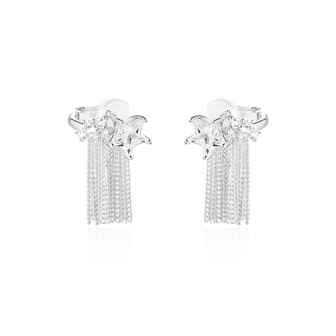 HELRI Star And Diamante Fringed Earrings - Pair