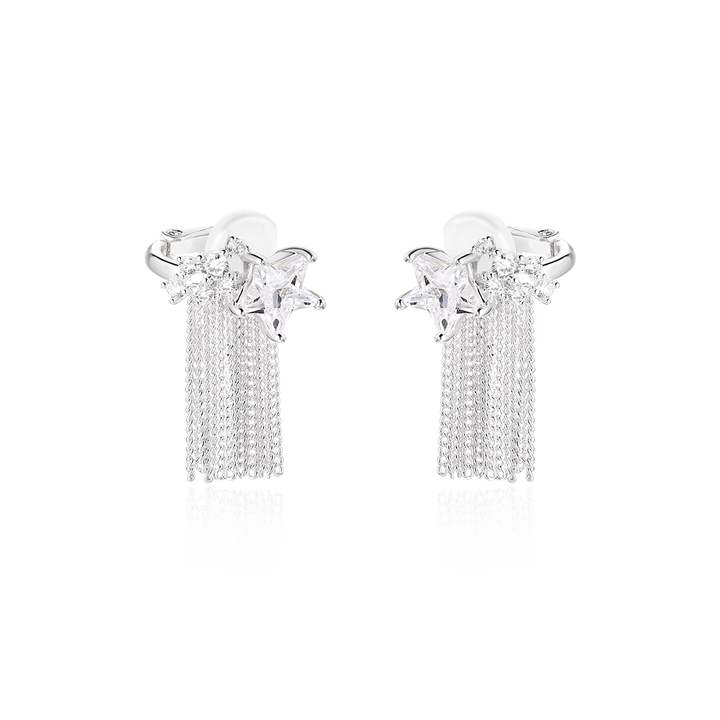 HELRI Star And Diamante Fringed Earrings - Pair