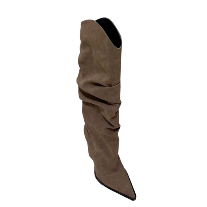 HEMLO Fold Knee High Boots