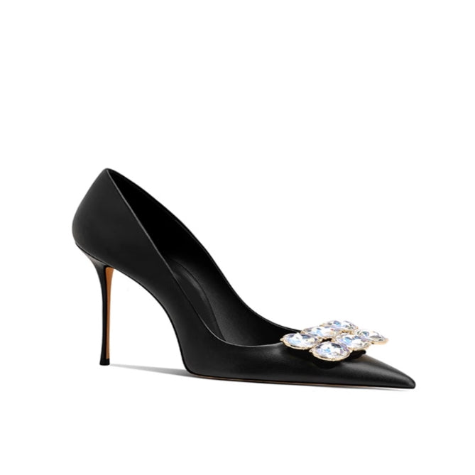 HETIC Diamante Mid Heel Pumps - 6cm