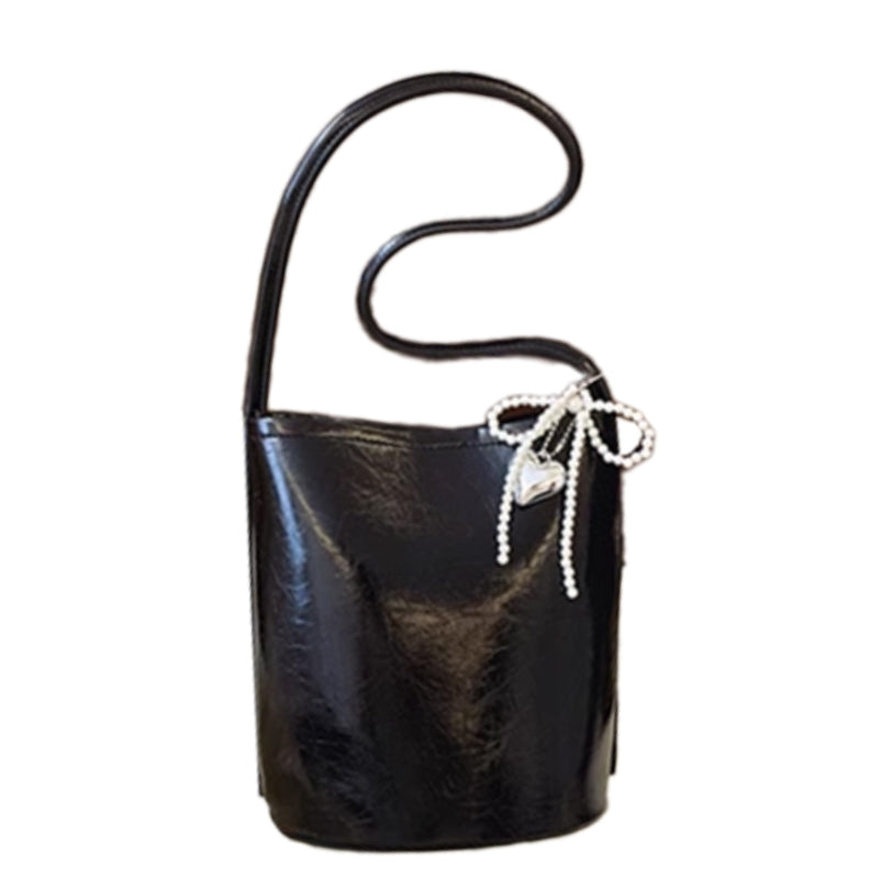 HETSA Pearl Bow Bucket Bag