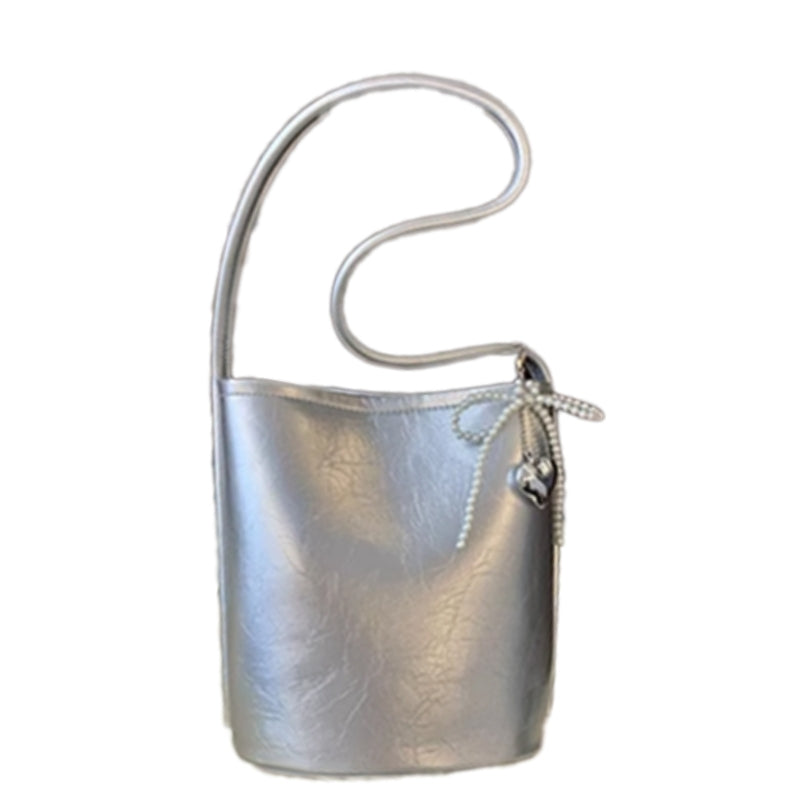 HETSA Pearl Bow Bucket Bag